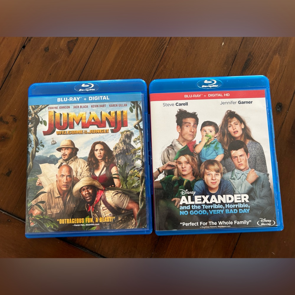 Lot of 2 Family Movies-Blu Ray & DVDs